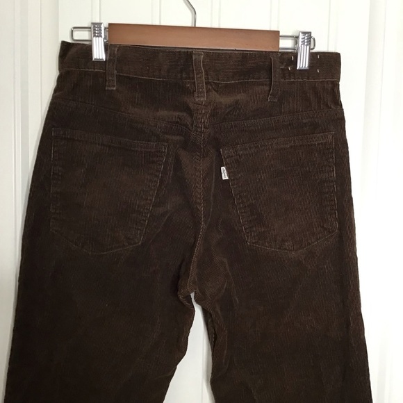 Rare Vintage 1970’s Levi’s Brown Corduroy Flare Leg Pants with Talon 42 Zipper. - Picture 3 of 14